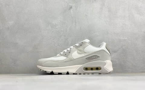 耐克Nike Air Max 90 复古气垫跑鞋白灰纯原版本 货号：IV6164-072