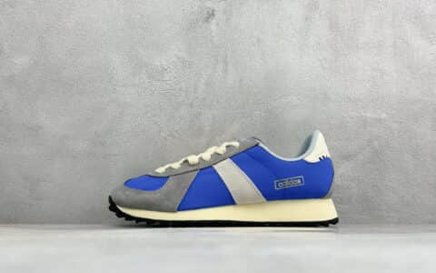 阿迪达斯Adidas originals BW RUN 舒适贴合复古风德训跑步鞋蓝灰纯原版本 货号：KH6075