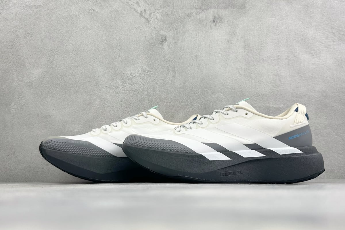 阿迪达斯 Adidas ADIZERO EVO SL ATR 阿迪超轻透气缓震跑鞋 白 鞋跟实拍图