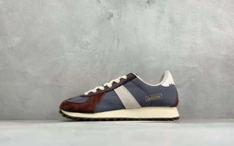 阿迪达斯Adidas originals BW RUN 舒适贴合复古风德训跑步鞋灰蓝棕纯原版本 货号：KK5016