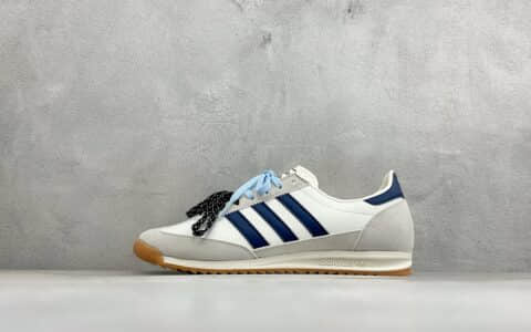 阿迪达斯Adidas Originals SL 72 RS 休闲防滑耐磨低帮板鞋白黑纯原版本 货号：KZ6392