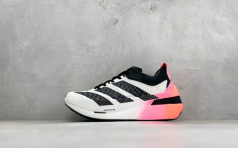 阿迪达斯Adidas Adizero DROPSET ELITE 阿迪超轻透气缓震跑鞋黑白纯原版本 货号：LA6212