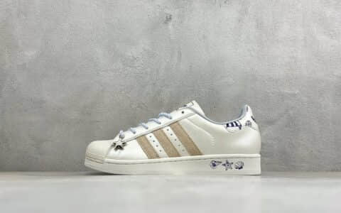 阿迪达斯Adidas Originals Superstar 贝壳头板鞋白蓝黑纯原版本 货号：LB9763-Size