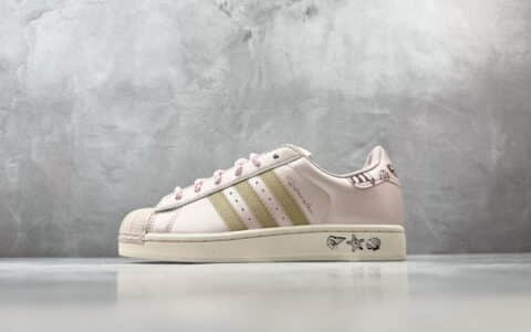阿迪达斯Adidas originals SUPERSTAR 2 石英色粉米纯原版本 货号：LB9764