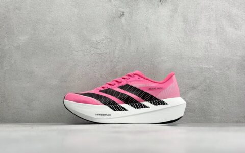 阿迪达斯Adidas ADIZERO EVO SL 2 阿迪超轻透气缓震跑鞋粉红纯原版本 货号：SL2637