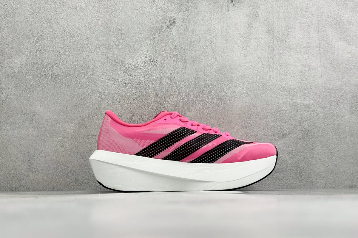 阿迪达斯 Adidas ADIZERO EVO SL 2 阿迪超轻透气缓震跑鞋 粉红 侧面实拍图
