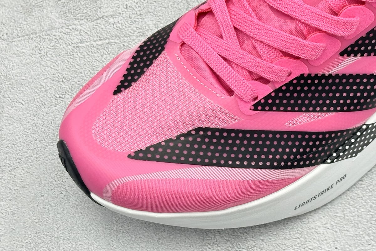 阿迪达斯 Adidas ADIZERO EVO SL 2 阿迪超轻透气缓震跑鞋 粉红 鞋标实拍图