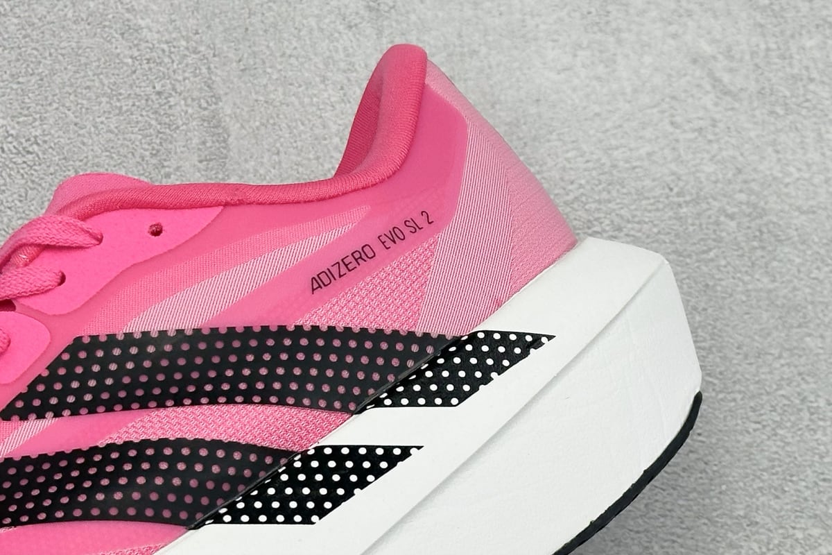 阿迪达斯 Adidas ADIZERO EVO SL 2 阿迪超轻透气缓震跑鞋 粉红 细节实拍图